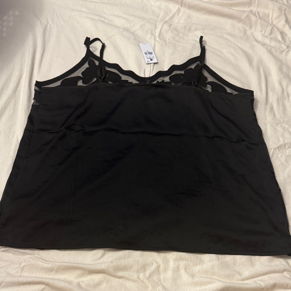 Express Black Lace Trim Tank Top XL - Picture 2 of 5